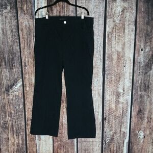 Lafayette 148 New York Size 14 Navy Blue Wide Leg Cotton Strech Pants